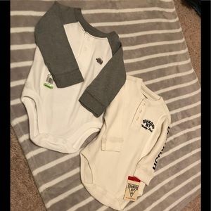 Lot of infant boys long sleeve onesies